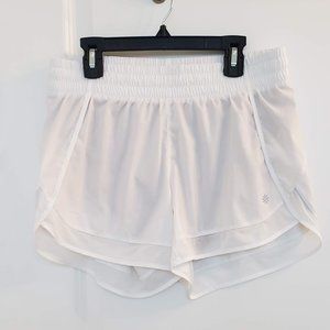 Athleta Mesh Racer Run Short 4" - White Size Small